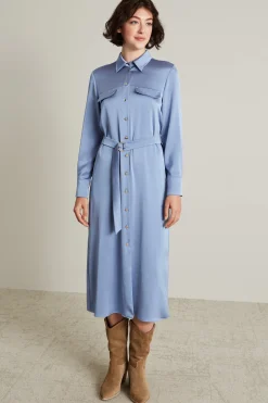 Abito a camicia - Azzurro