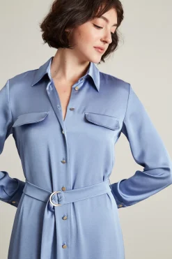 Abito a camicia - Azzurro