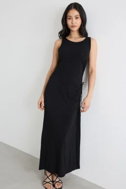 Abito aderente con cut-out - Nero