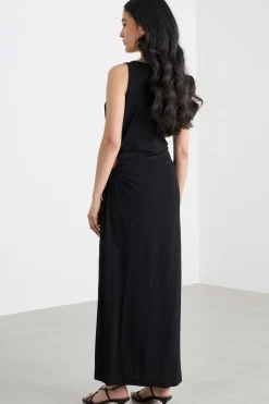 Abito aderente con cut-out - Nero