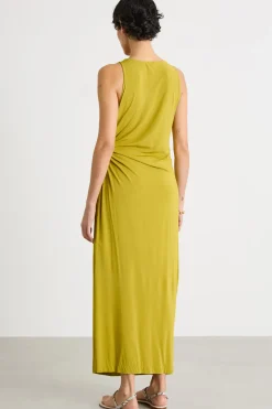 Abito aderente con cut-out - Verde