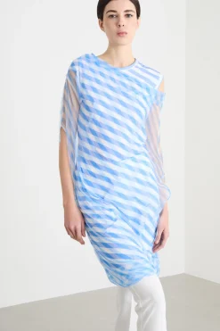Abito a doppio strato - Azzurro Bianco