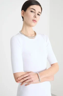 Abito a sirena in maglia - Bianco