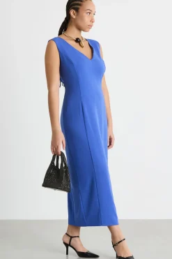 Abito a tubino in crepe - Bluette