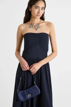 Abito bustier in jersey - Blu