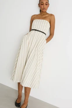 Abito bustier midi - Cammello Bianco