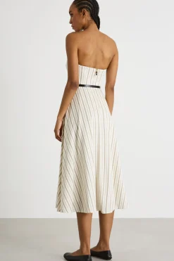 Abito bustier midi - Cammello Bianco