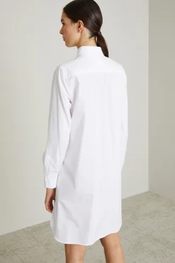 Abito chemisier con coulisse - Bianco