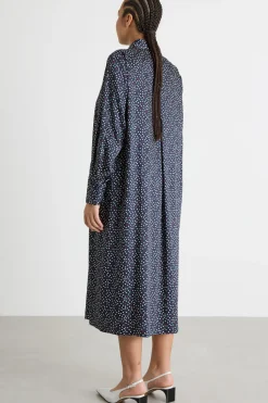 Abito chemisier in twill - Blu