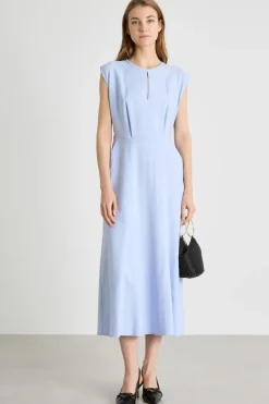 Abito con apertura a goccia - Azzurro