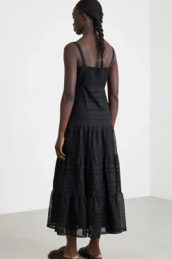 Abito con balze - Nero