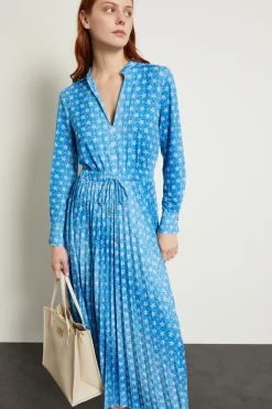 Abito con coulisse in vita - Azzurro Bianco