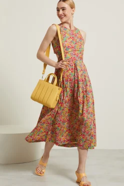 Abito con dettagli cut out - Arancione Fucsia Verde