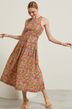 Abito con dettagli cut out - Arancione Fucsia Verde
