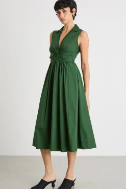 Abito con dettaglio di nodo - Verde