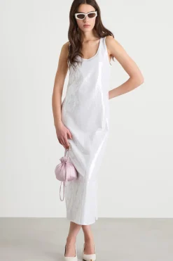 Abito con paillettes ricamate - Bianco