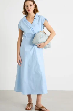 Abito con ricami - Azzurro