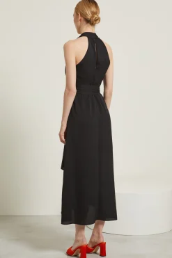 Abito con scollo all'americana - Nero