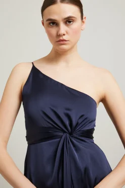 Abito con spacco - Blu