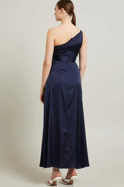 Abito con spacco - Blu