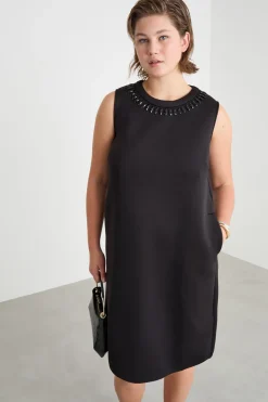 Abito con strass - Nero