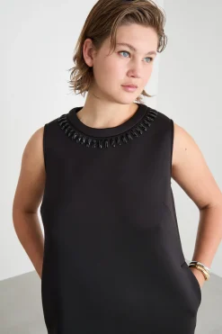 Abito con strass - Nero