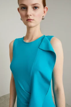 Abito con volant - Azzurro
