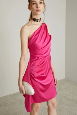 Abito con volant - Fucsia