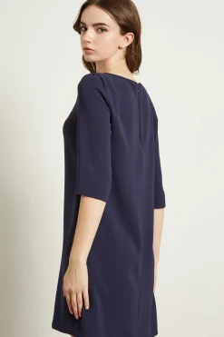 Abito corto in cady - Blu Notte