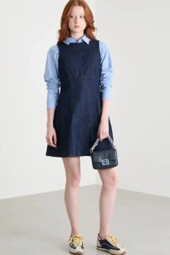 Abito corto in jeans - Blu
