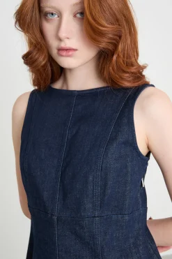 Abito corto in jeans - Blu