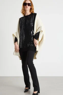 Abito corto in maglia - Nero