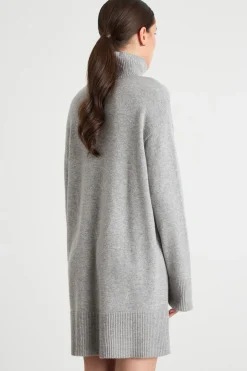 Abito dolcevita in maglia - Grigio