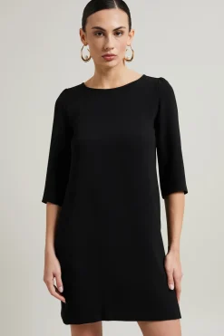 Abito dritto in cady - Nero