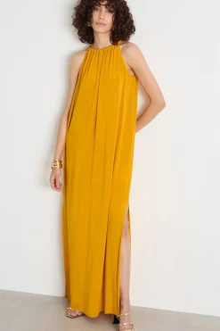 Abito fluido in jersey - Giallo