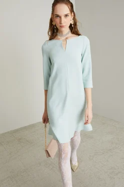 Abito in cady - Azzurro
