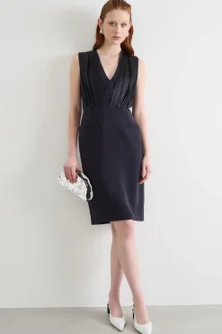 Abito in cady leggero - Nero