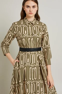 Abito in cotone - Beige Verde