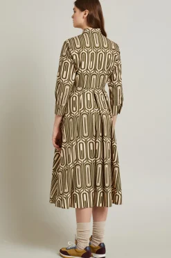 Abito in cotone - Beige Verde
