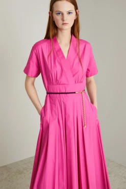 Abito incrociato - Fucsia