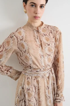 Abito in georgette animalier - Animalier