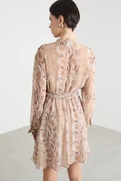 Abito in georgette animalier - Animalier
