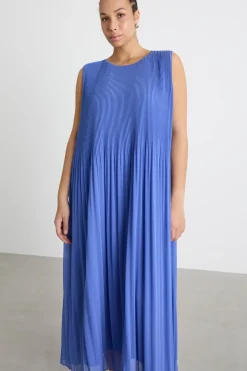 Abito in georgette plissé - Bluette