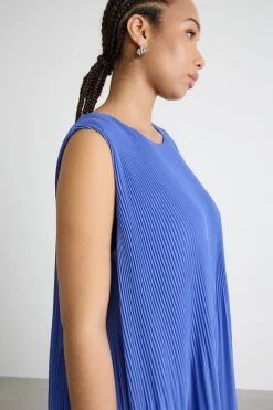 Abito in georgette plissé - Bluette