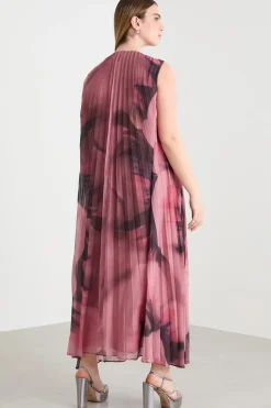Abito in georgette plissé - Rosa