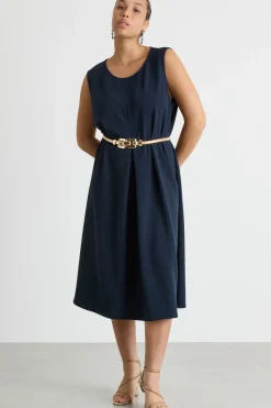 Abito in jersey compatto - Blu