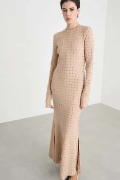 Abito in jersey con strass - Rosa