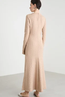 Abito in jersey con strass - Rosa