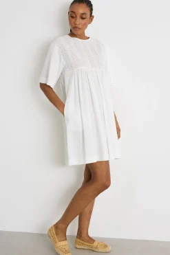 Abito in jersey con tasche - Bianco