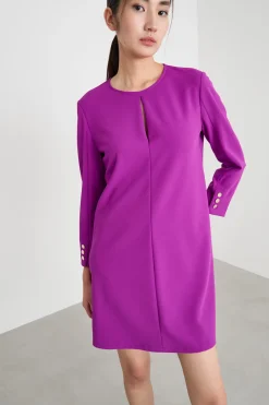 Abito in jersey crepe - Rosa Ciclamino